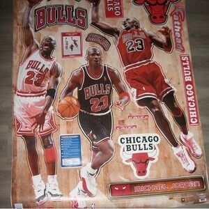 Michael Jordan Bulls LIFE SIZED Reusable Vinyl Official FatHead SKU: 23-23065